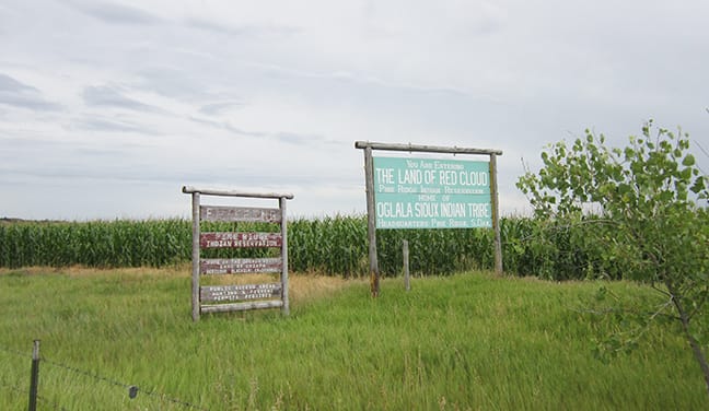 Signs at reservation