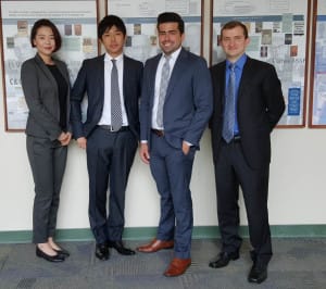 From left: Qing “Vanessa” Yang, Kenjiro Nemoto, Joshua Maldonado, and Phillip Leathers