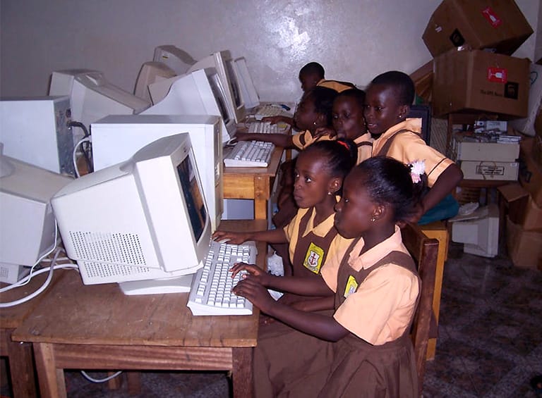 Photo of a nonprofit that provides computers, books, and other school supplies to children in Ghana and Mexico