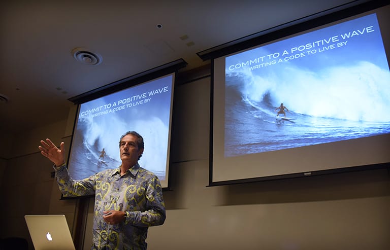 Photo of Shaun Tomson at Claremont Graduate University