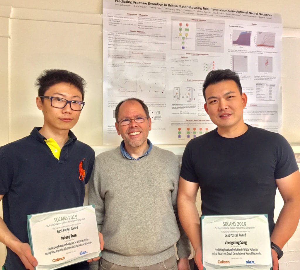 Prize-winning IMS students with IMS Professor Allon Percus