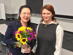 HMC Professor Weiqing Gu and IMS Professor Marina Chugunova.